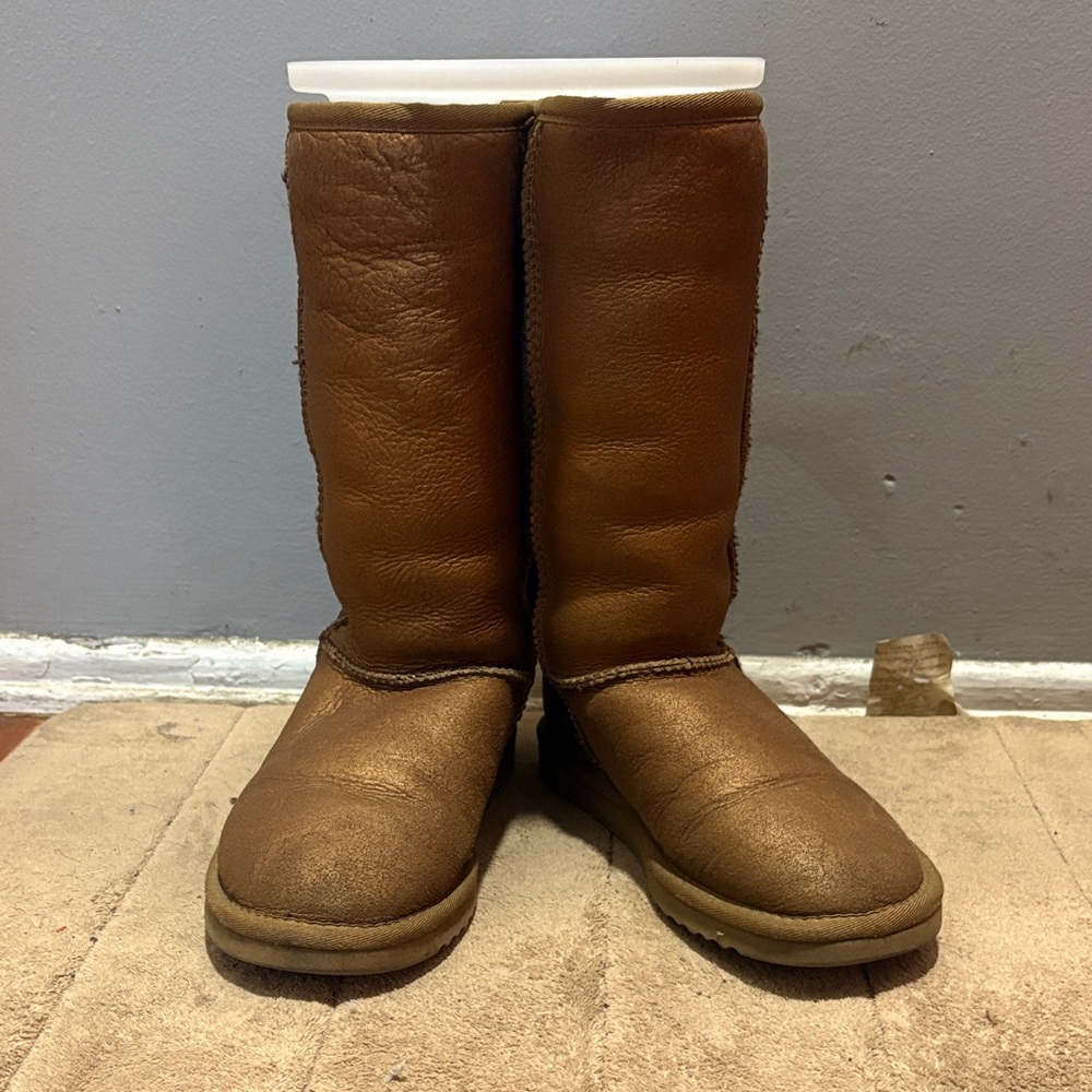 UGG BRONZE/Brown Leather Boots